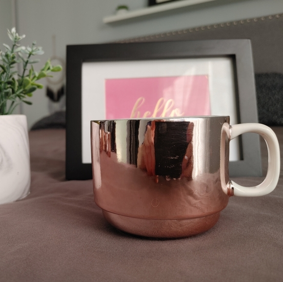 Set of 4 rose gold coffee cups - Picture 4 of 5